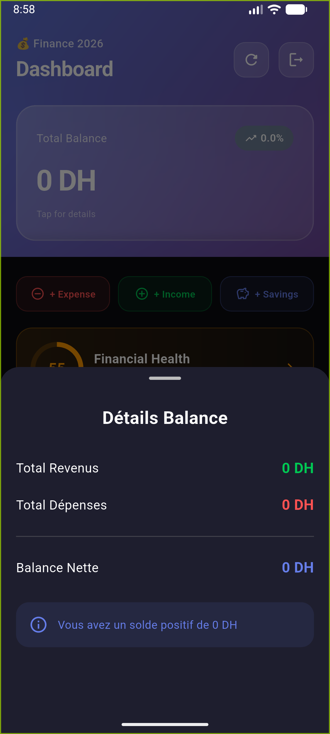 Home Screen